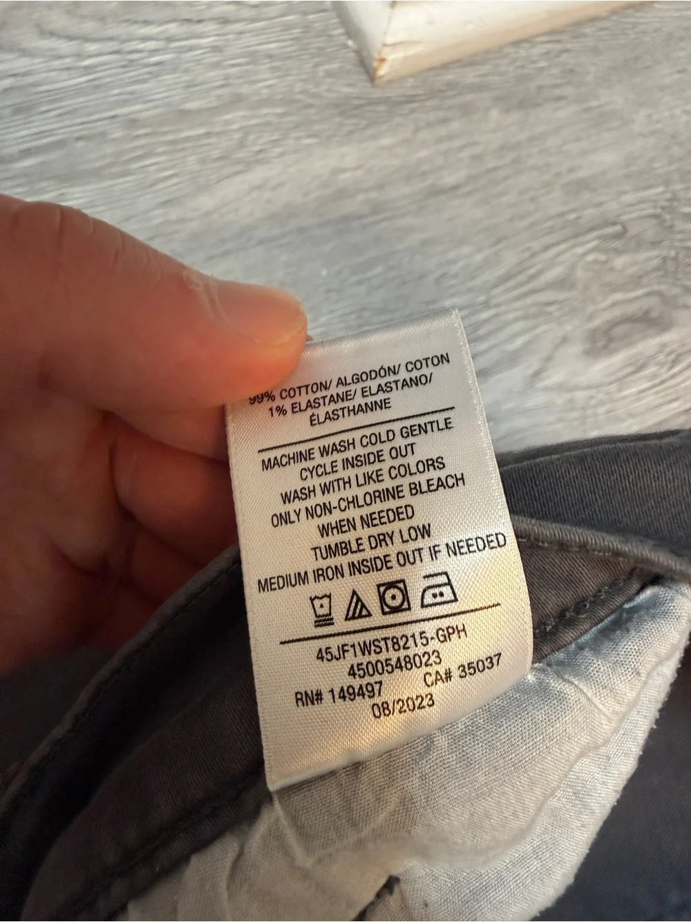 Joes Jeans Mens 33 Slim Fit Graphite Grey Denim Pants Washed Grey Designer Jeans
